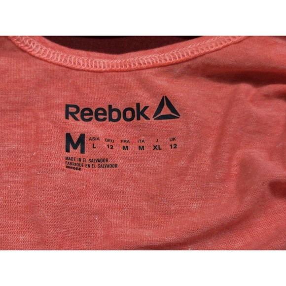 Reebok Pink T Shirt Open Racerback Size Medium Athletic Performance Top Womens - Picture 5 of 5